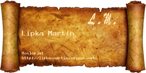 Lipka Martin névjegykártya