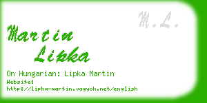 martin lipka business card